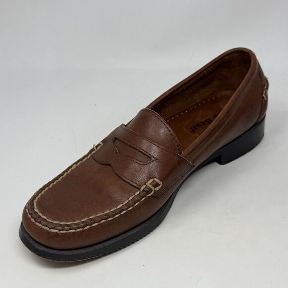 LL Bean Penny Loafers Mens 8.5 D Tan Brown Leather Slip On Dress Casual Shoes main image 9